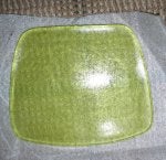 Green Platter Rectangle Dishware Tray